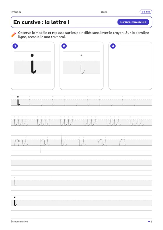 Écriture attachée